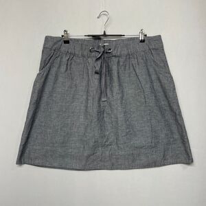 Eileen Fisher Women 100% Cotton A-Line Skirt Size XL X-Large Gray B348 -30